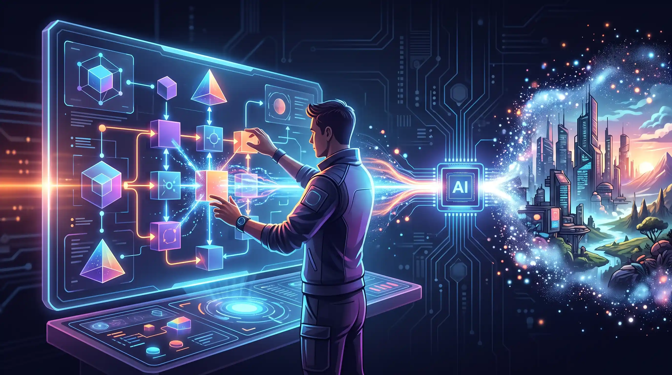 Ilustrasi Prompt Engineering, dibuat dengan bantuan Gemini.