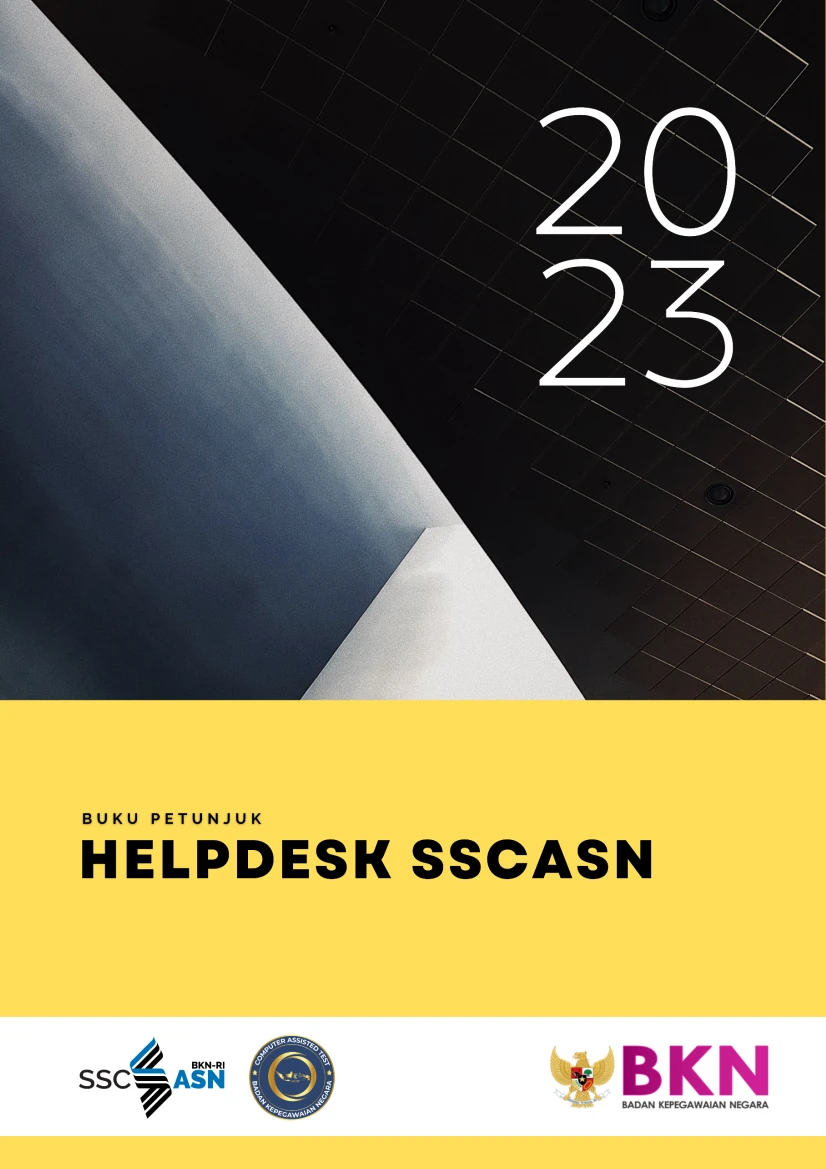  Buku Petunjuk Helpdesk Sistem Seleksi Calon Aparatur Sipil Negara (SSCASN) Tahun 2023