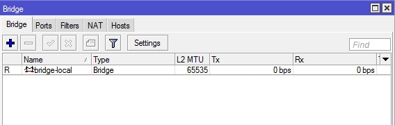  Konfigurasi Bridging di MikroTik