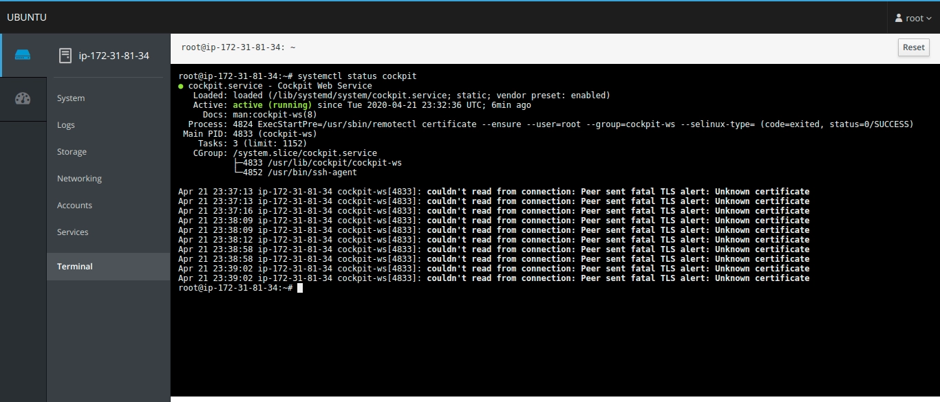 Instalasi Cockpit di Ubuntu 18.04
