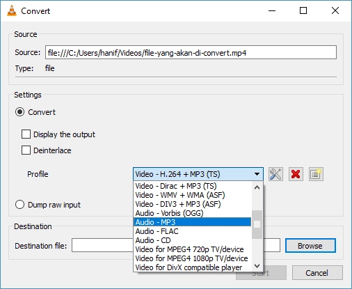  Konversi MP4 Menjadi MP3 Menggunakan VLC