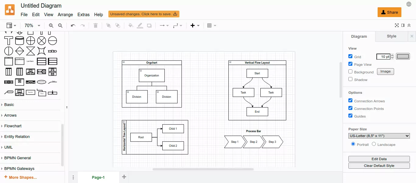  Membuat diagram secara online di https://app.diagrams.net/