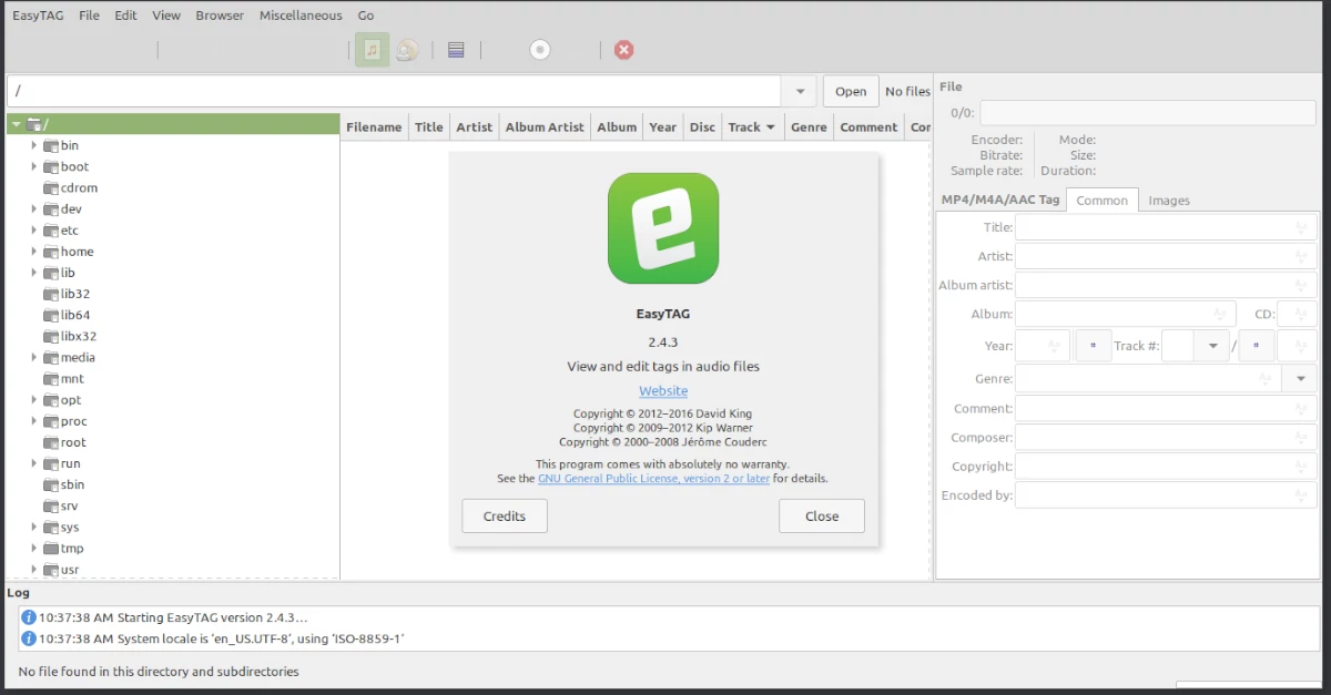 Instalasi EasyTAG di Linux Mint 20.2 Uma