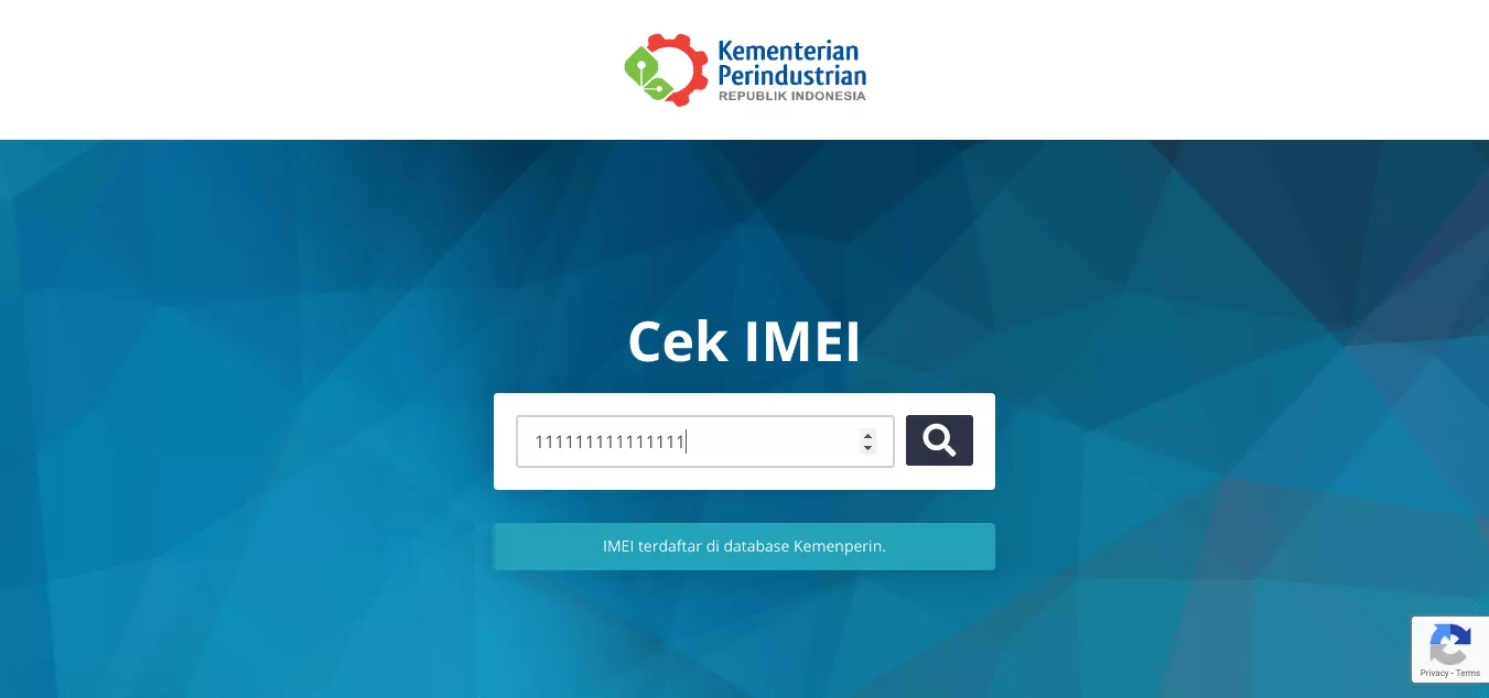 IMEI terdaftar
