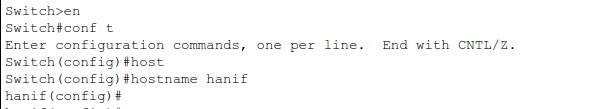  Konfigurasi Hostname Perangkat Jaringan Cisco