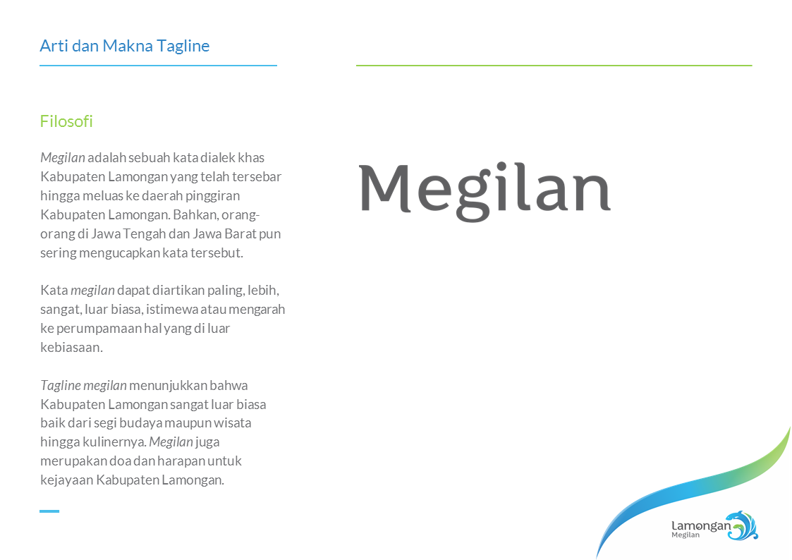  Makna tagline Megilan pada logo city branding Kabupaten Lamongan.