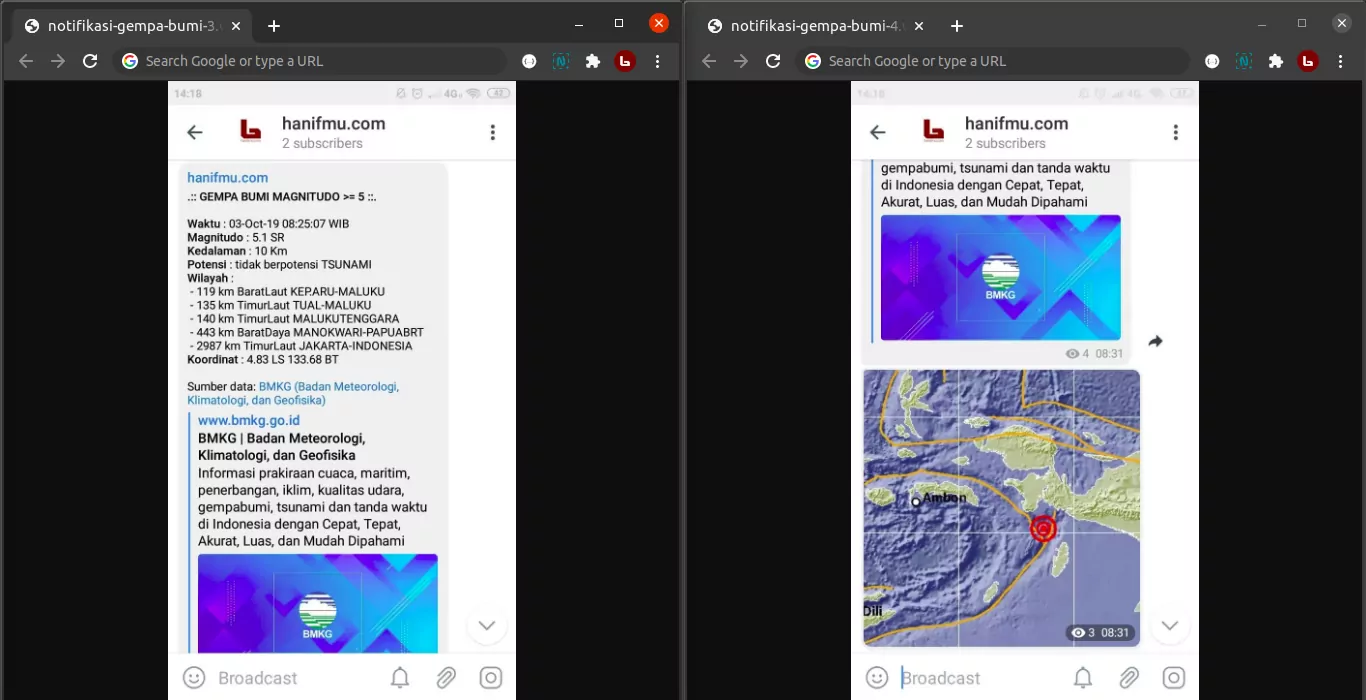 Gempa Bumi M 5.0+