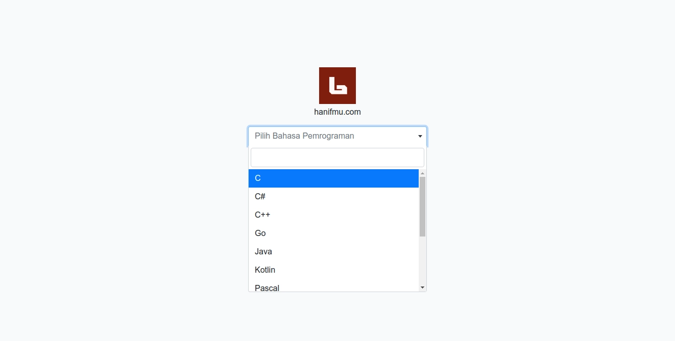  Tampilan daftar dropdown