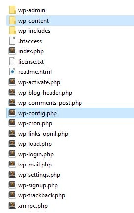  Folder dan File Wordpress